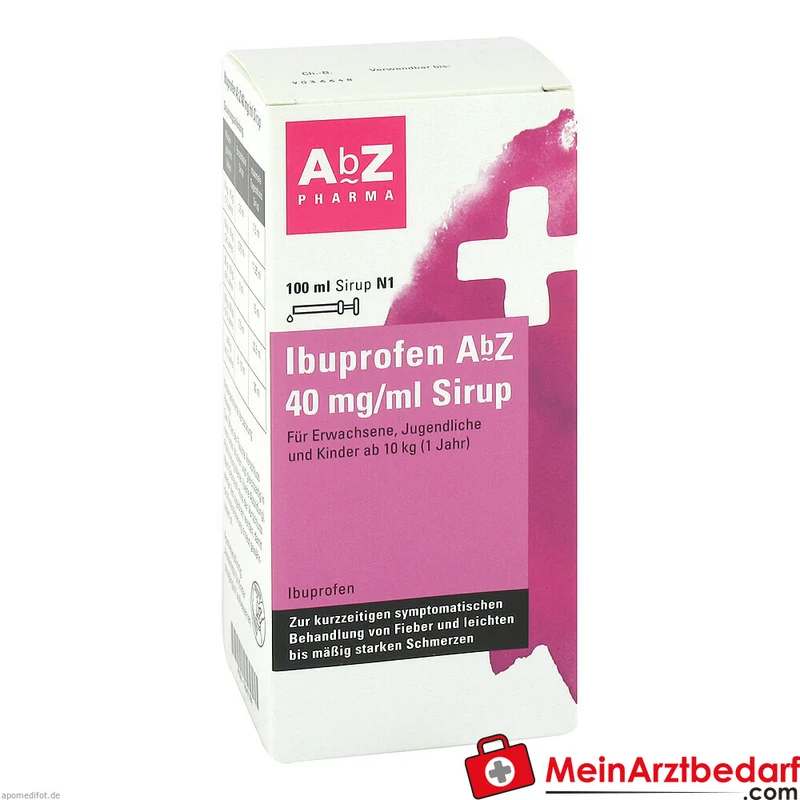 Ibuprofen AbZ 40 mg/ml orale Suspension mit Dosierbecher
