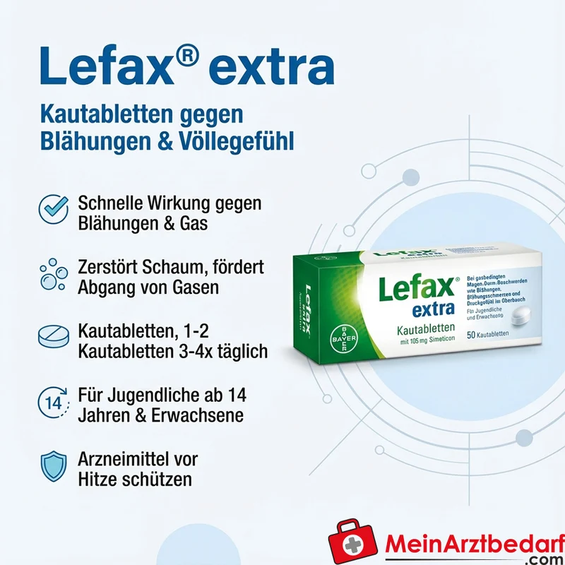 Lefax extra Simeticon Kautabletten Packung