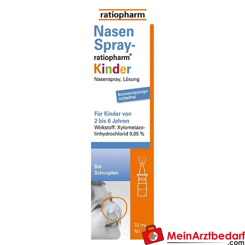 ratiopharm Nasenspray Kinder 0,05% (Xylometazolin) 10 ml