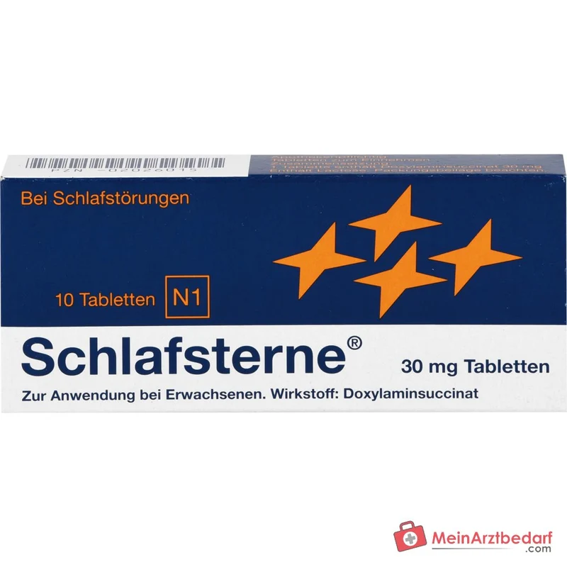 Schlafsterne 30 mg Doxylamin hydrogensuccinat Tabletten 20 Stück, 10 St.