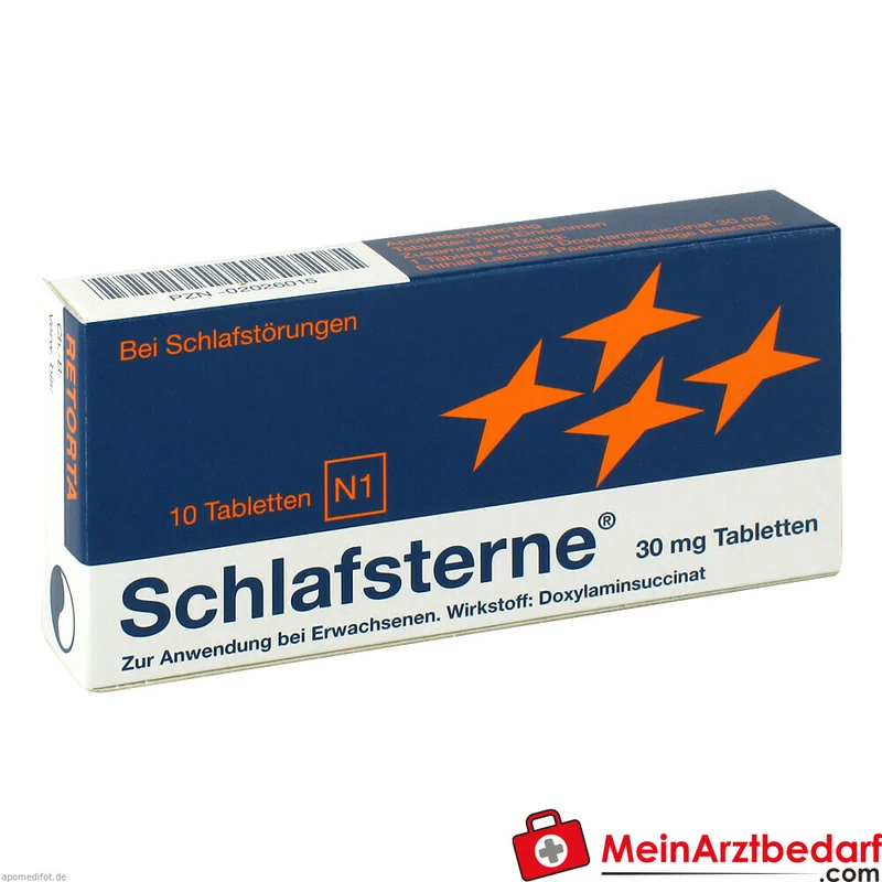 Schlafsterne 30 mg Doxylamin hydrogensuccinat Tabletten 20 Stück, 10 St.