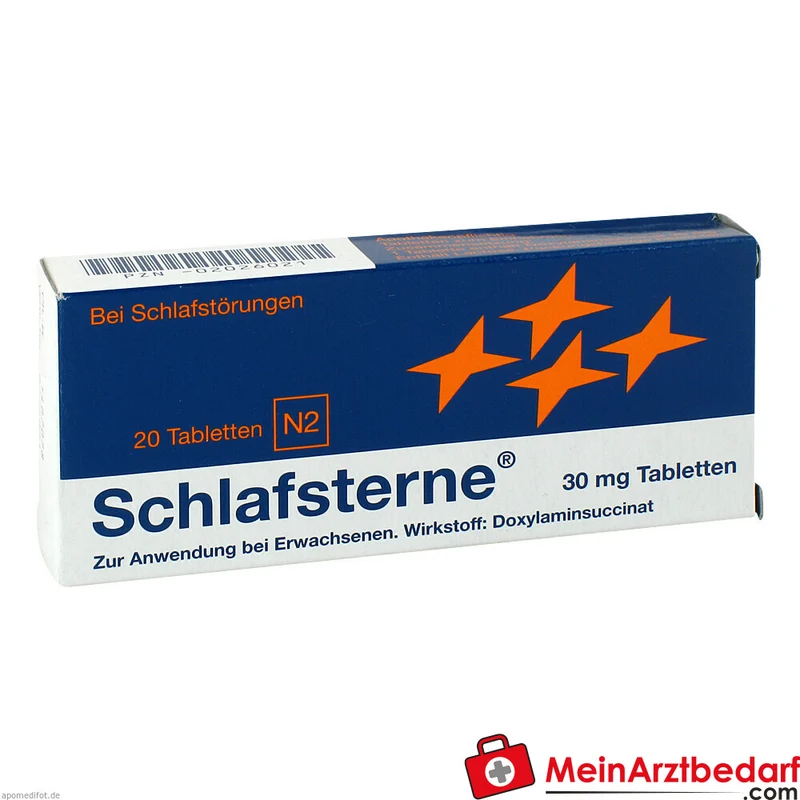 Schlafsterne 30 mg Doxylamin hydrogensuccinat Tabletten 20 Stück, 10 St.