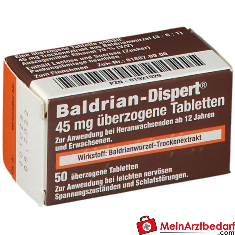 Baldrian Dispert 45 mg überzogene Tabletten, 100 Stk.