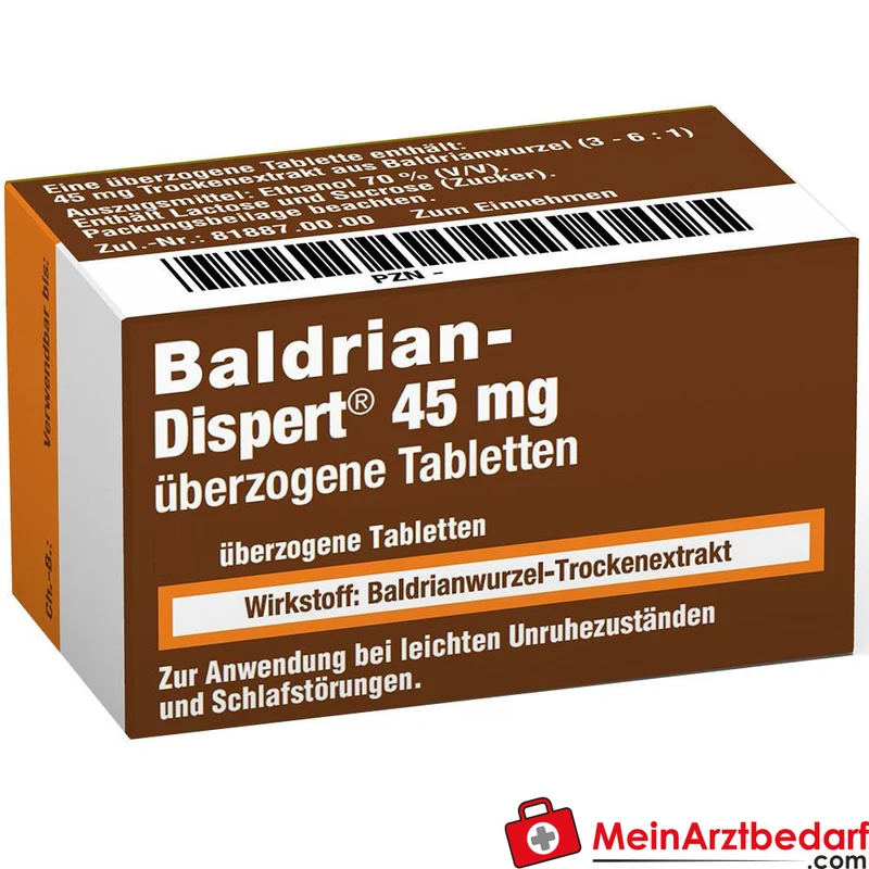 Baldrian Dispert 45 mg überzogene Tabletten, 100 Stk.