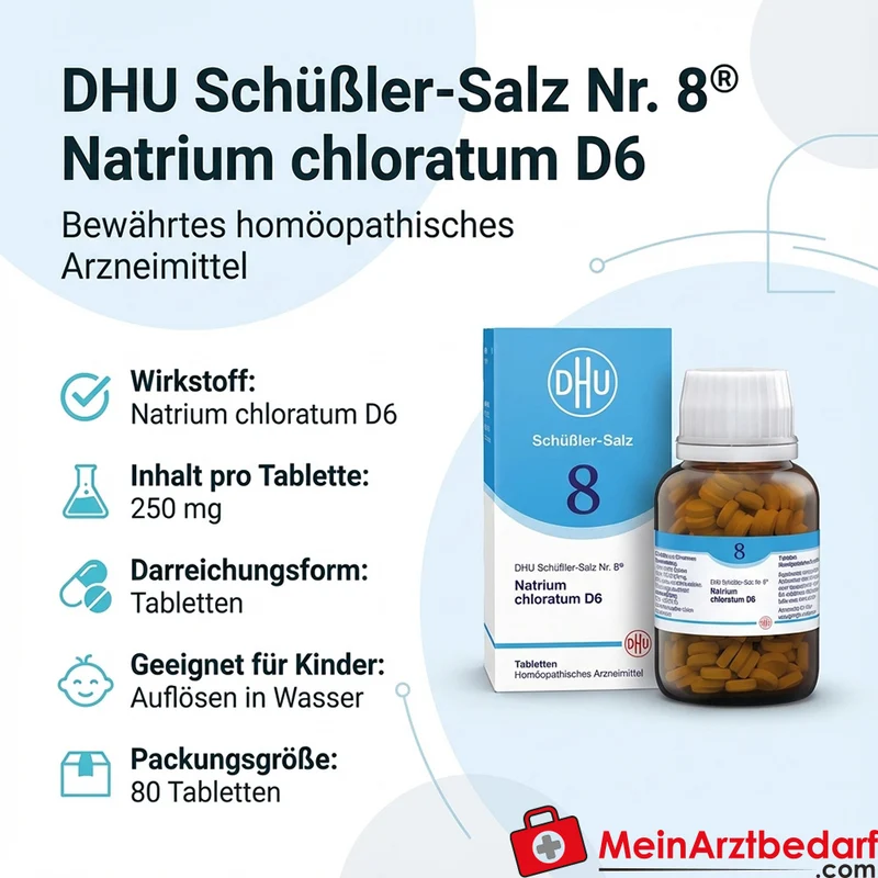 DHU Schüßler-Salz Nr. 8 Natrium chloratum D6 250 mg Tabletten 80 Stück