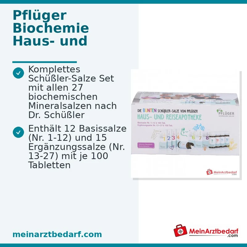 Biochemie Pflüger Komplett-Set 1–27 Tabletten, 27 Wirkstoffe D6, 100 Stück