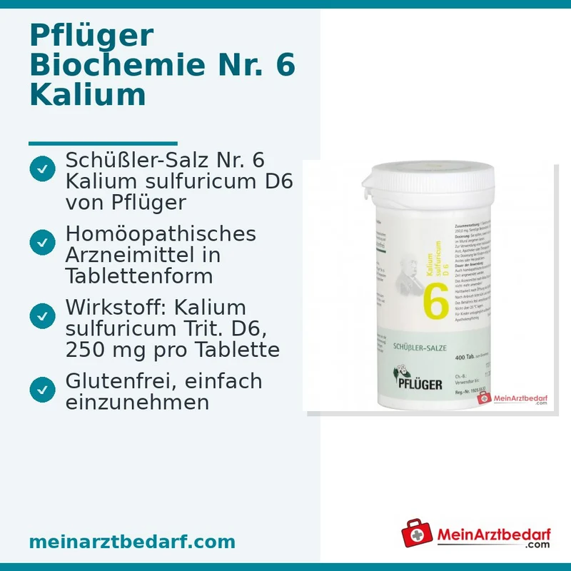 Biochemie Pflüger Nr. 6 Kalium sulfuricum D6 250 mg Tabletten