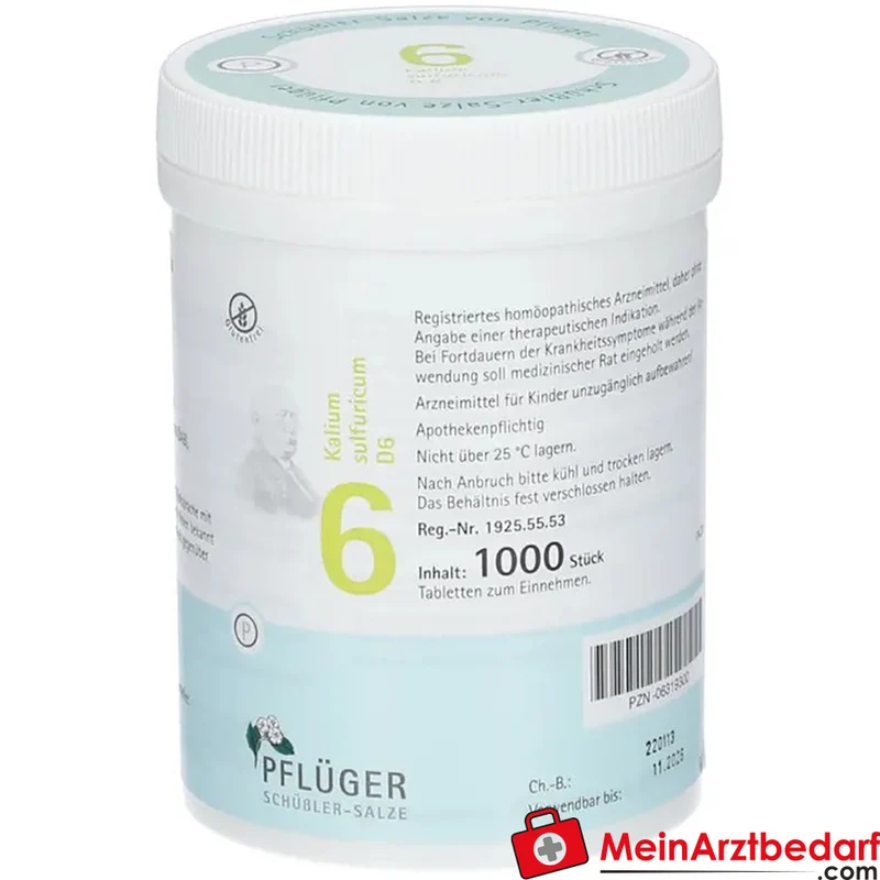 Biochemie Pflüger Nr. 6 Kalium sulfuricum D6 250 mg Tabletten