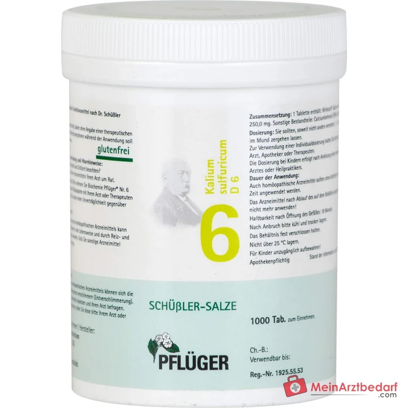 Biochemie Pflüger Nr. 6 Kalium sulfuricum D6 250 mg Tabletten