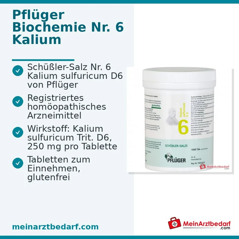 Biochemie Pflüger Nr. 6 Kalium sulfuricum D6 250 mg Tabletten