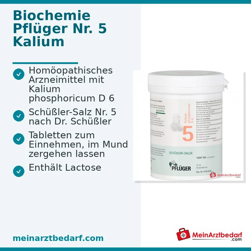 Biochemie Pflüger Nr. 5 Kalium phosphoricum D6 Tabletten, 100 St.