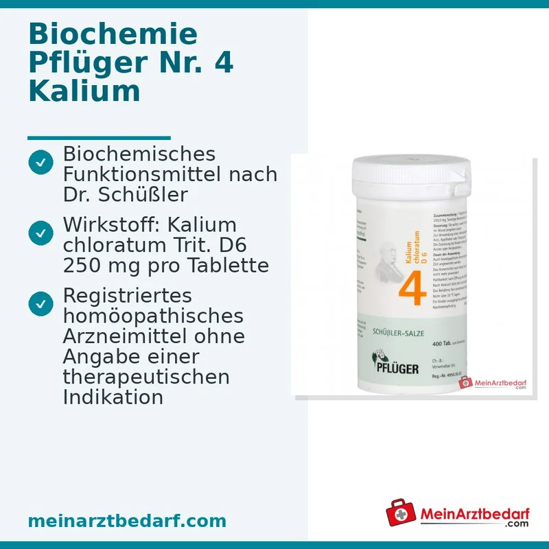 Biochemie Pflüger Nr. 4 Kalium chloratum D6 Tabletten 100 Stück