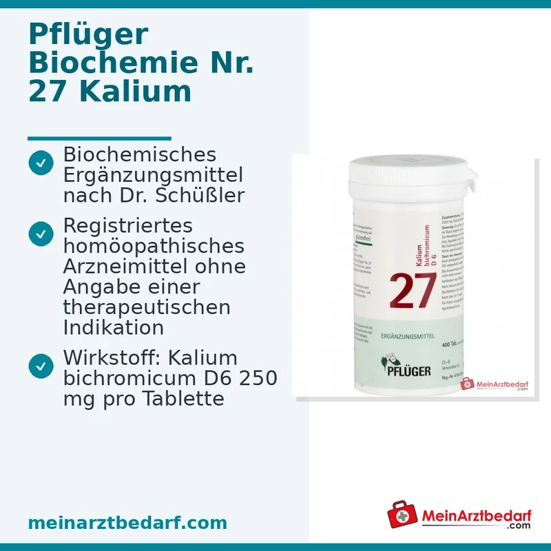 Biochemie Pflüger Nr. 27 Kalium bichromicum D6 Tabletten 100 Stück
