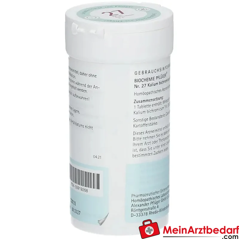 Biochemie Pflüger Nr. 27 Kalium bichromicum D6 Tabletten 100 Stück