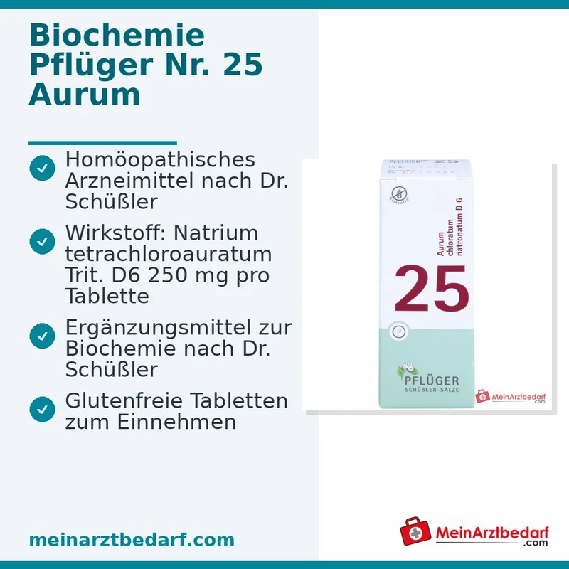 Biochemie Pflüger Aurum chloratum natronatum D6 Tabletten 250 mg, 100 St