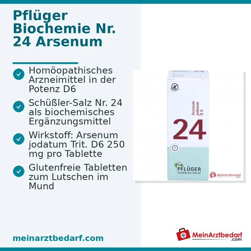 Biochemie Pflüger Nr. 24 Arsenum iodatum D6 Tabletten 250 mg
