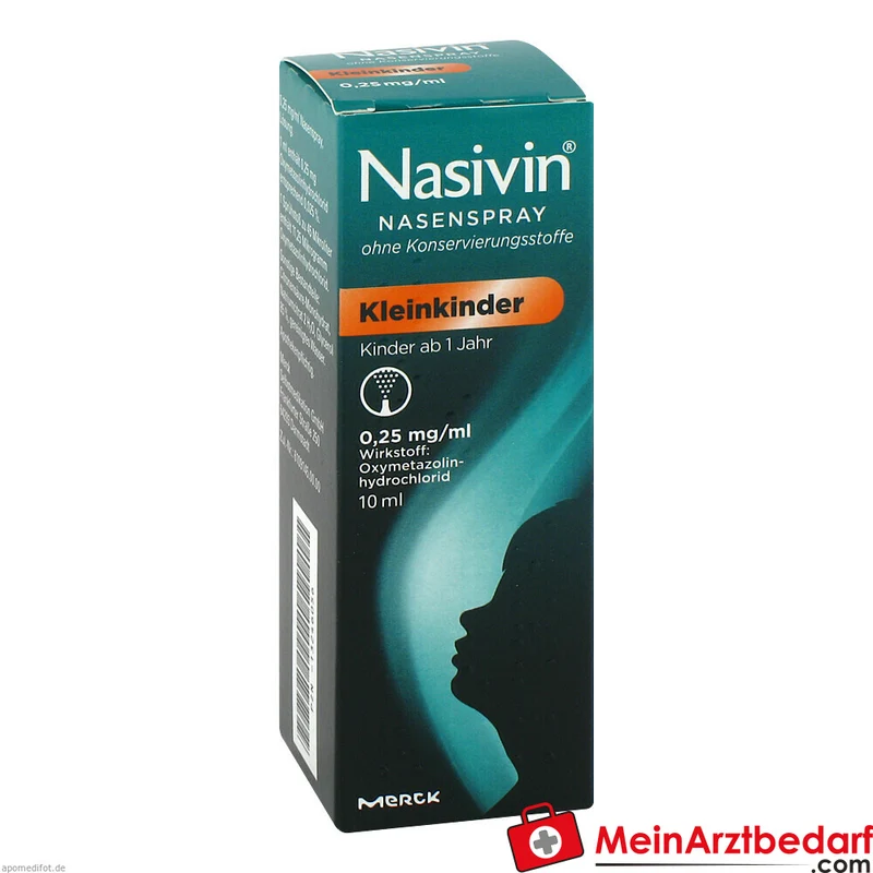 Nasivin Nasenspray Kleinkinder Xylometazolin 0,05% ohne Konservierung 10 ml