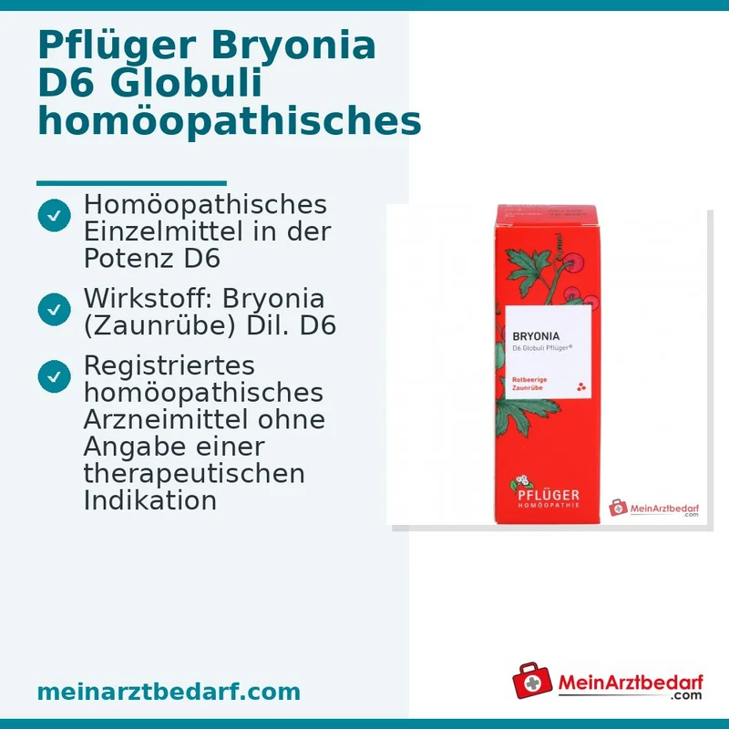 Pflüger Bryonia D6 Globuli (Bryonia Dil. D6) 10 g