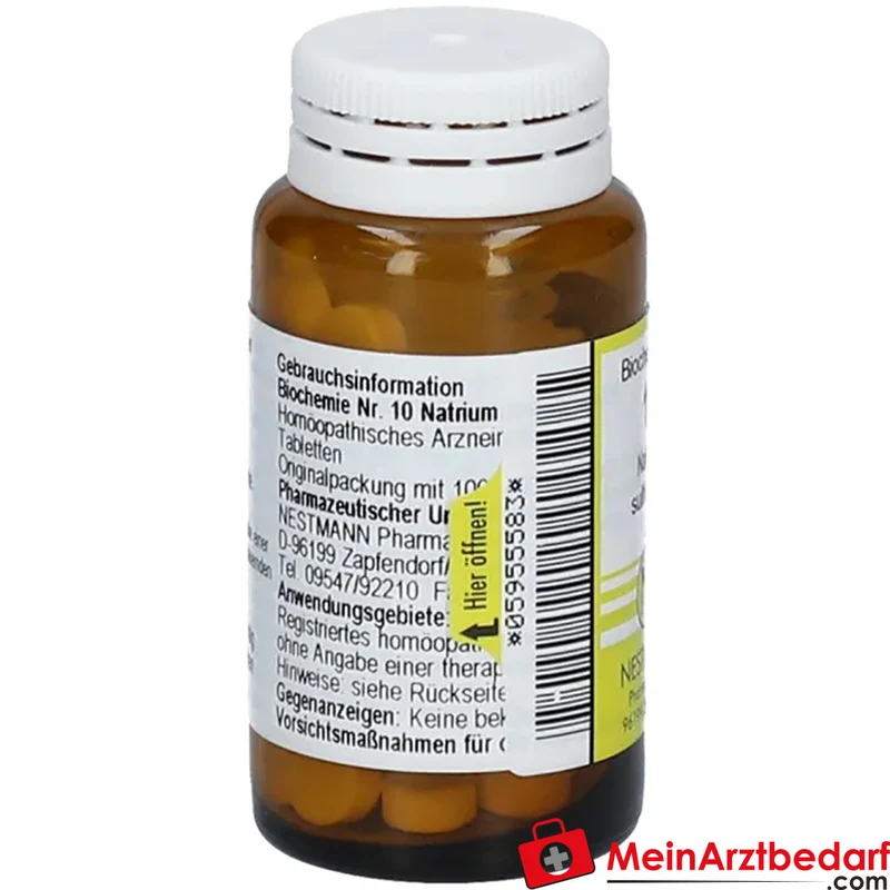Nestmann Biochemisches Funktionsmittel Nr. 10 Natrium sulfuricum D6 nach Dr. Schüßler Tabletten, 100 St.