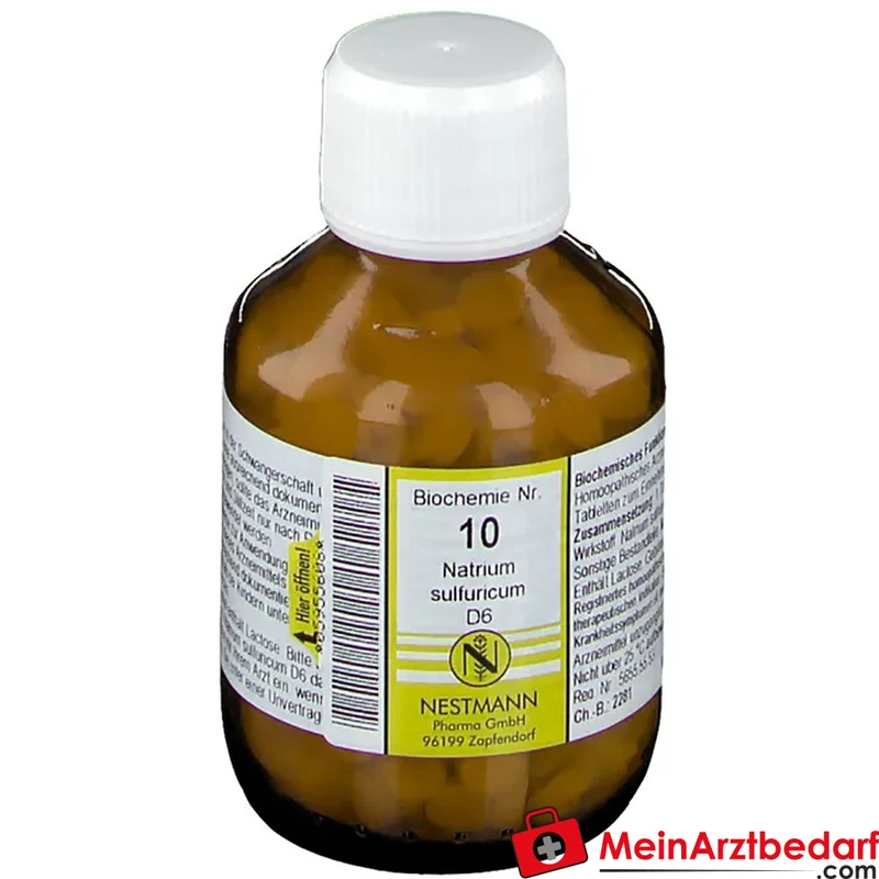 Nestmann Biochemisches Funktionsmittel Nr. 10 Natrium sulfuricum D6 nach Dr. Schüßler Tabletten, 100 St.