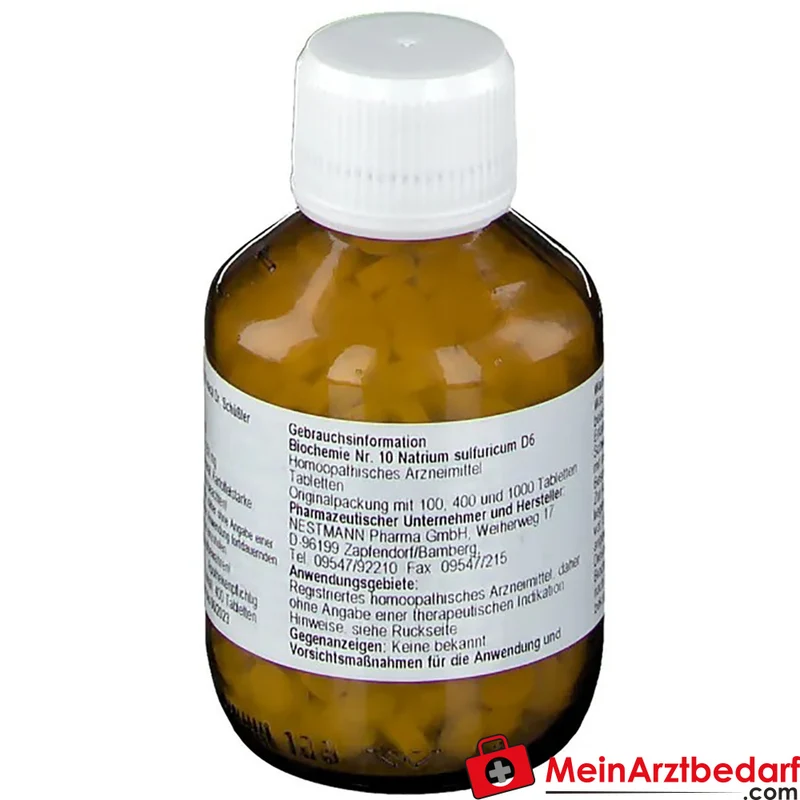 Nestmann Biochemisches Funktionsmittel Nr. 10 Natrium sulfuricum D6 nach Dr. Schüßler Tabletten, 100 St.