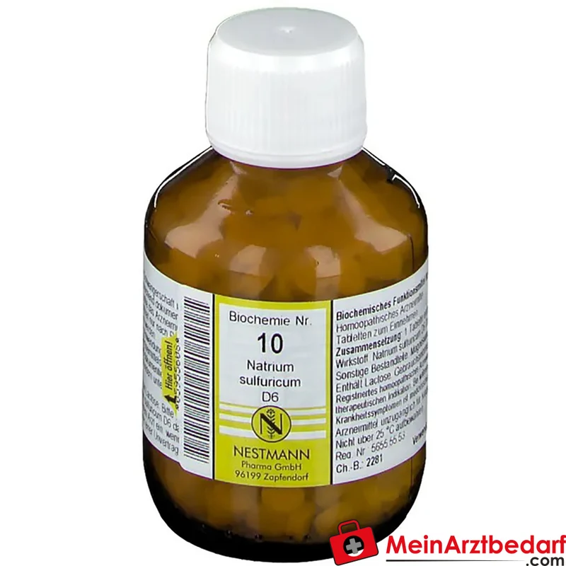 Nestmann Biochemisches Funktionsmittel Nr. 10 Natrium sulfuricum D6 nach Dr. Schüßler Tabletten, 100 St.