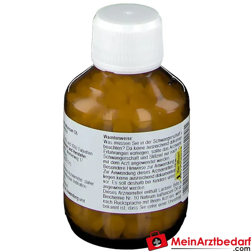 Nestmann Biochemisches Funktionsmittel Nr. 10 Natrium sulfuricum D6 nach Dr. Schüßler Tabletten, 100 St.
