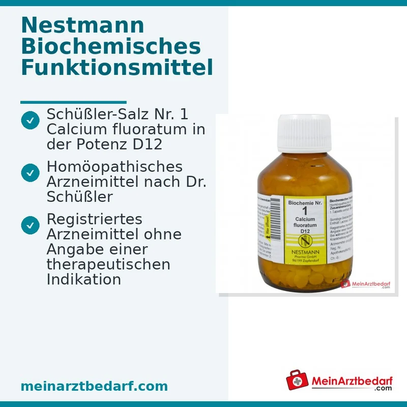 Nestmann Biochemisches Funktionsmittel Nr. 1 Calcium fluoratum D12 Tabletten, 100 St.