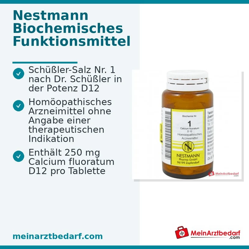 Nestmann Biochemisches Funktionsmittel Nr. 1 Calcium fluoratum D12 Tabletten, 100 St.