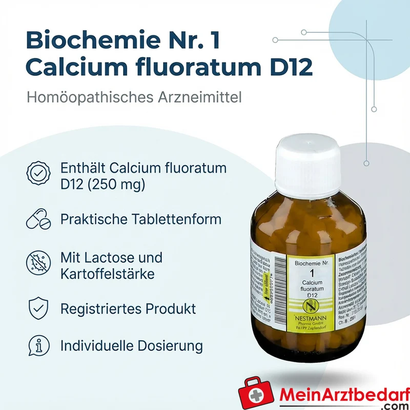 Nestmann Biochemisches Funktionsmittel Nr. 1 Calcium fluoratum D12 Tabletten, 100 St.