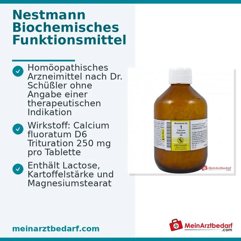 Nestmann Biochemisches Funktionsmittel Nr. 1 Calcium fluoratum D6 Tabletten, 100 St.