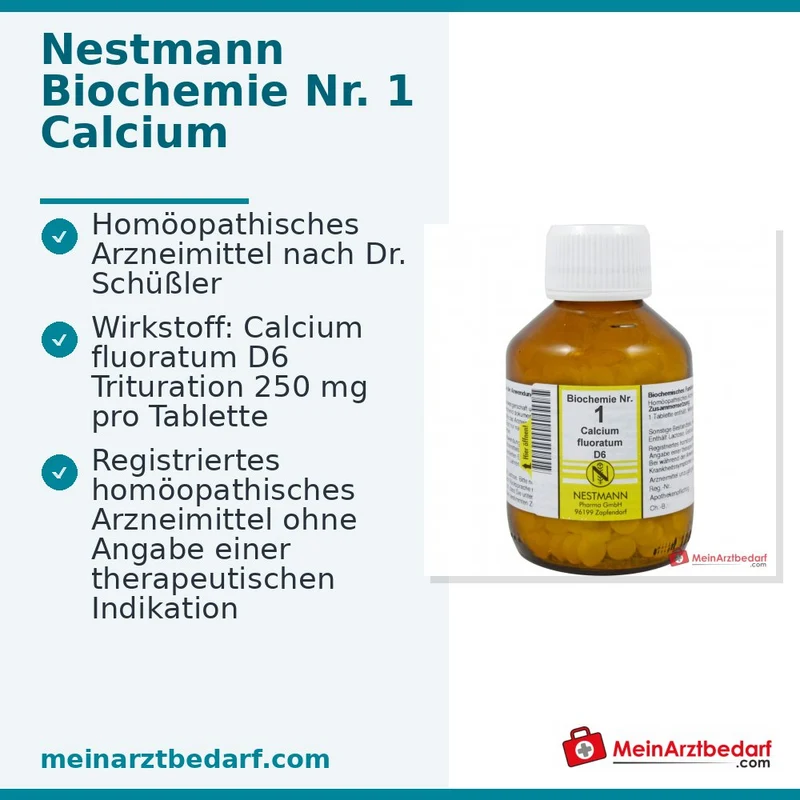Nestmann Biochemisches Funktionsmittel Nr. 1 Calcium fluoratum D6 Tabletten, 100 St.