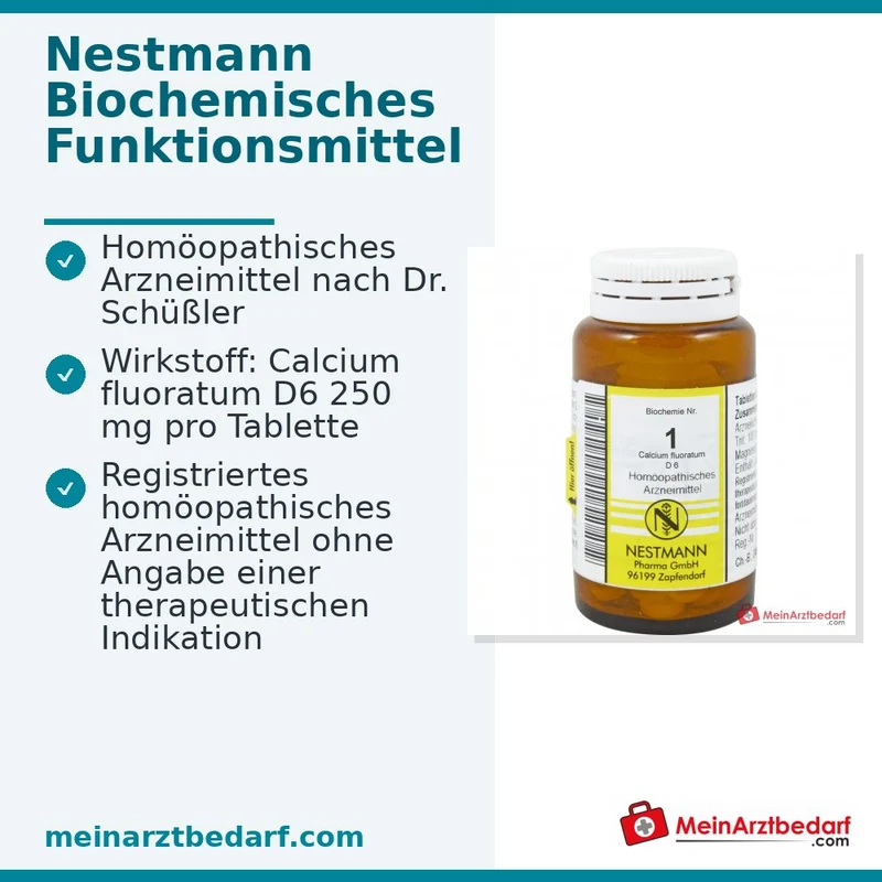 Nestmann Biochemisches Funktionsmittel Nr. 1 Calcium fluoratum D6 Tabletten, 100 St.
