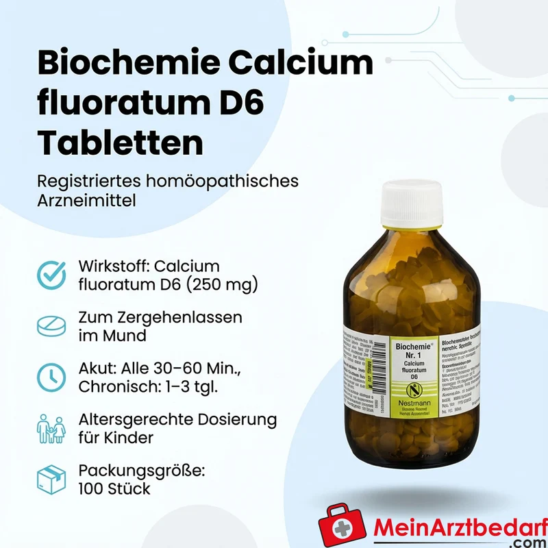 Nestmann Biochemisches Funktionsmittel Nr. 1 Calcium fluoratum D6 Tabletten, 100 St.