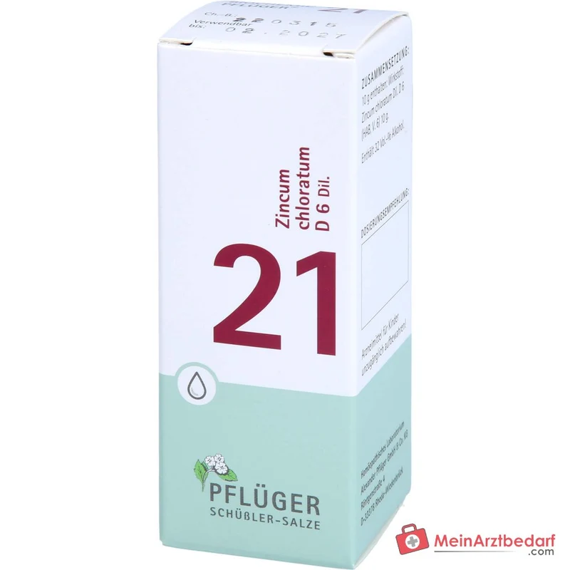 Biochemie Pflüger Nr. 21 Zincum chloratum D6 Tropfen, 30 ml