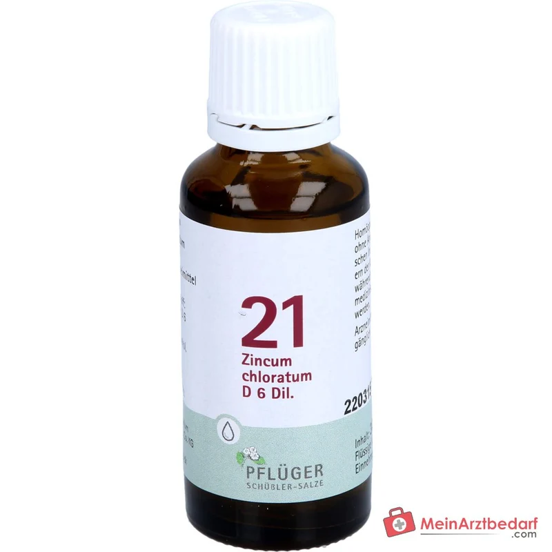Biochemie Pflüger Nr. 21 Zincum chloratum D6 Tropfen, 30 ml