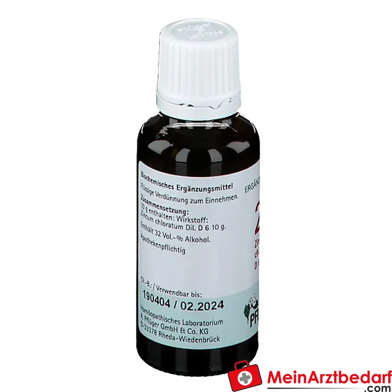Biochemie Pflüger Nr. 21 Zincum chloratum D6 Tropfen, 30 ml