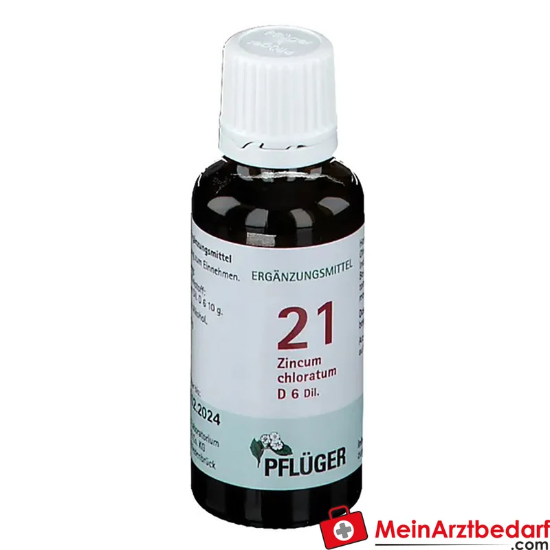 Biochemie Pflüger Nr. 21 Zincum chloratum D6 Tropfen, 30 ml