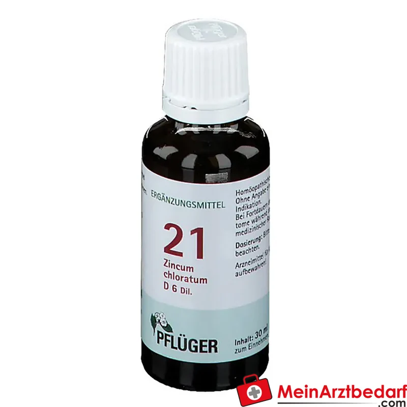 Biochemie Pflüger Nr. 21 Zincum chloratum D6 Tropfen, 30 ml