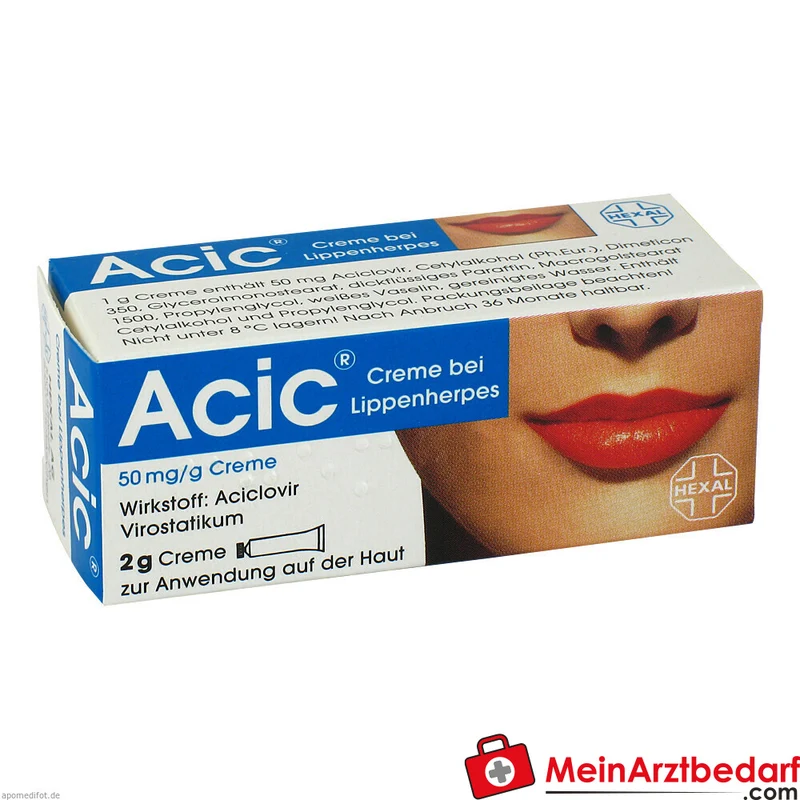 Acic Creme 50 mg Aciclovir bei Lippenherpes