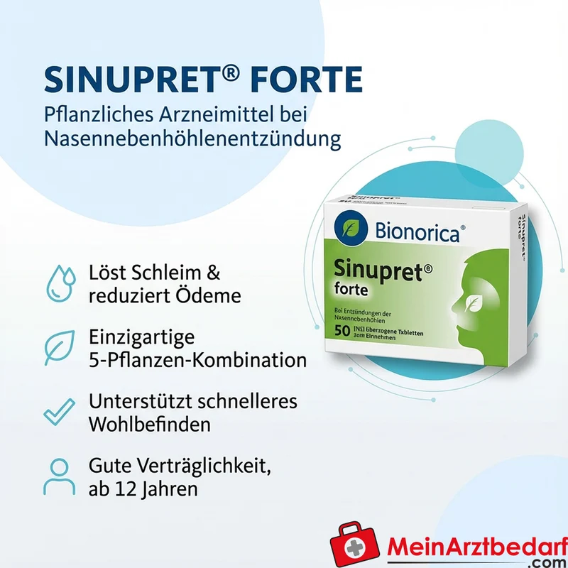 Bionorica Sinupret forte überzogene Tabletten 20 Stück