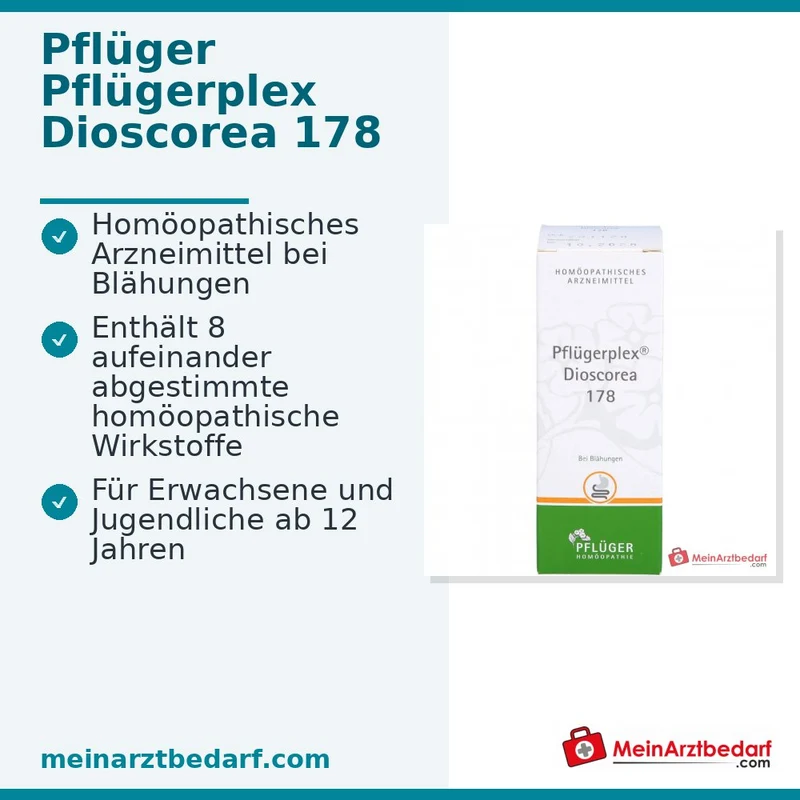 Pflügerplex Dioscorea 178 mit Carbo vegetabilis und Lycopodium Globuli