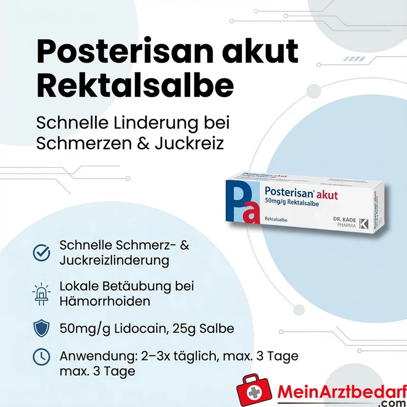 Posterisan akut 50 mg/g Rektalsalbe Tube 20 g