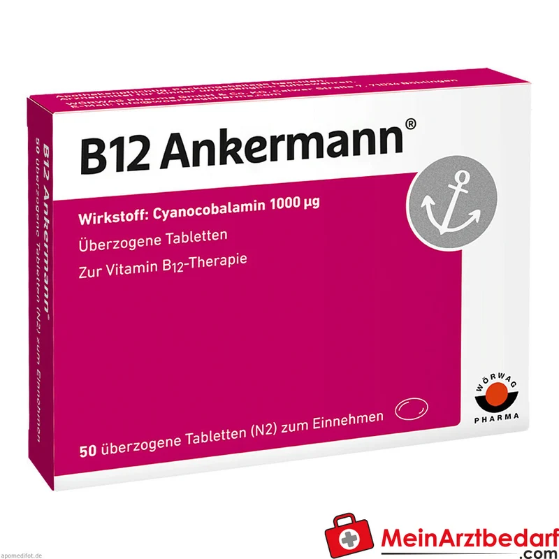 Ankermann B12 Tabletten 1000 µg Cyanocobalamin