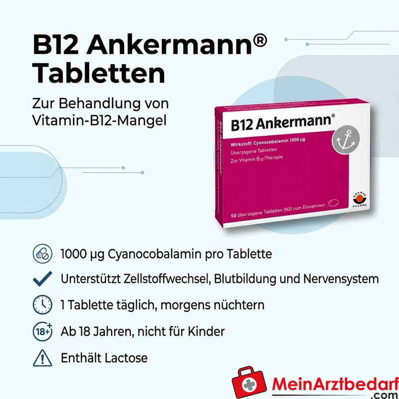 Ankermann B12 Tabletten 1000 µg Cyanocobalamin