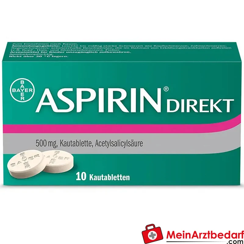 Aspirin Direkt Acetylsalicylsäure Kautabletten 20 Stück