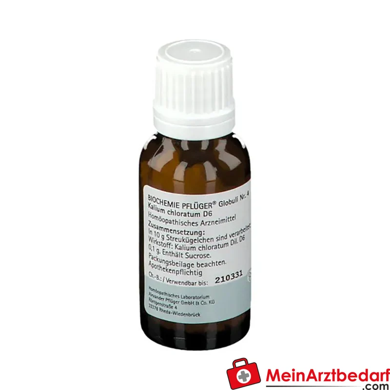 PFLÜGER Nr.4 Kalium chloratum D6 Globuli 4 g