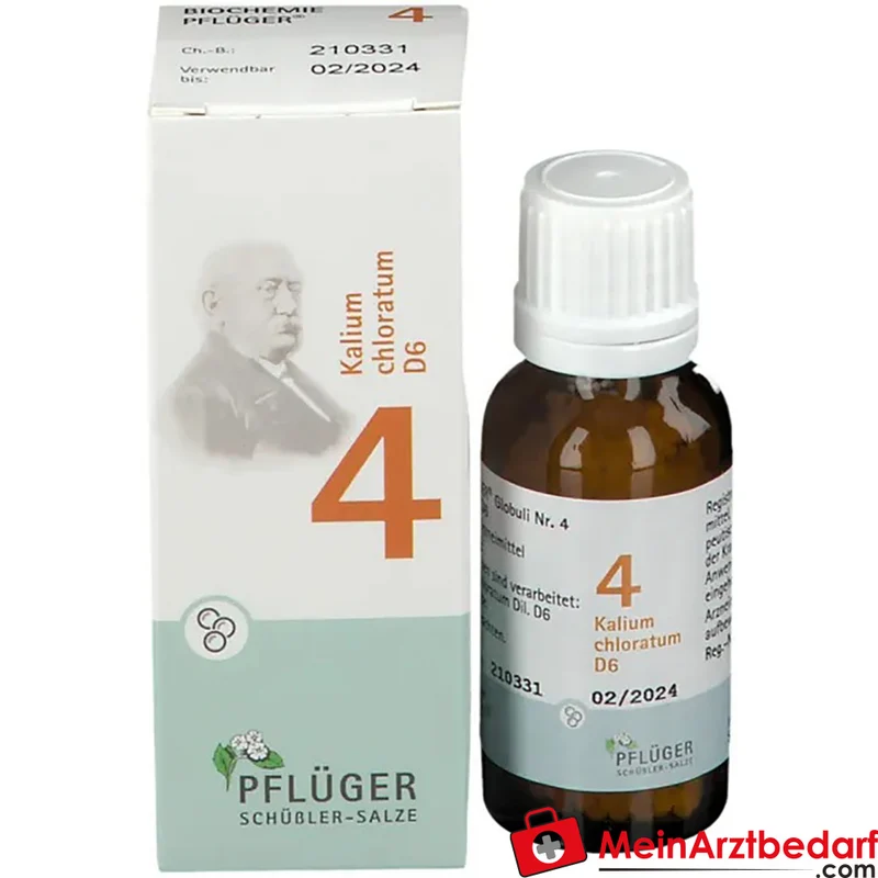 PFLÜGER Nr.4 Kalium chloratum D6 Globuli 4 g
