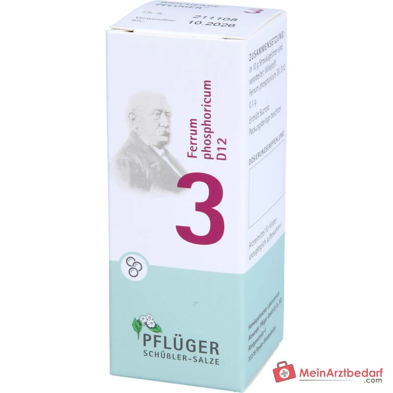 Biochemie Pflüger Globuli Nr. 3 Ferrum phosphoricum D12 Streukügelchen, 15 g