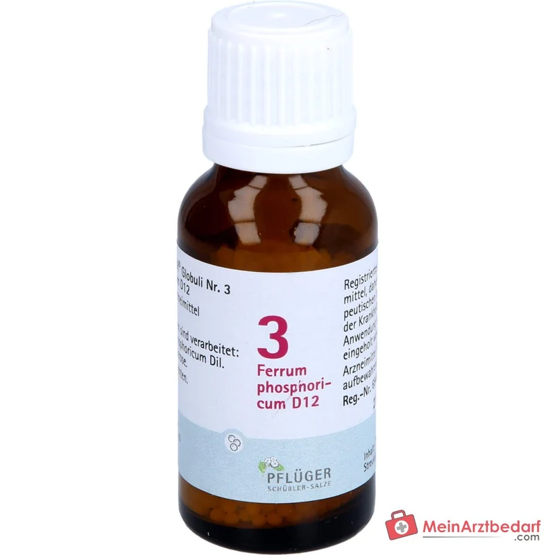 Biochemie Pflüger Globuli Nr. 3 Ferrum phosphoricum D12 Streukügelchen, 15 g